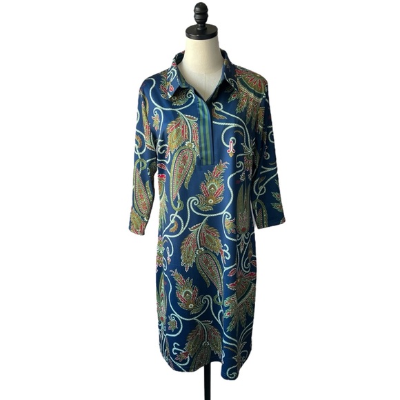 Gretchen Scott Everywhere Dress in Navy Plume | XL - Picture 2 of 10